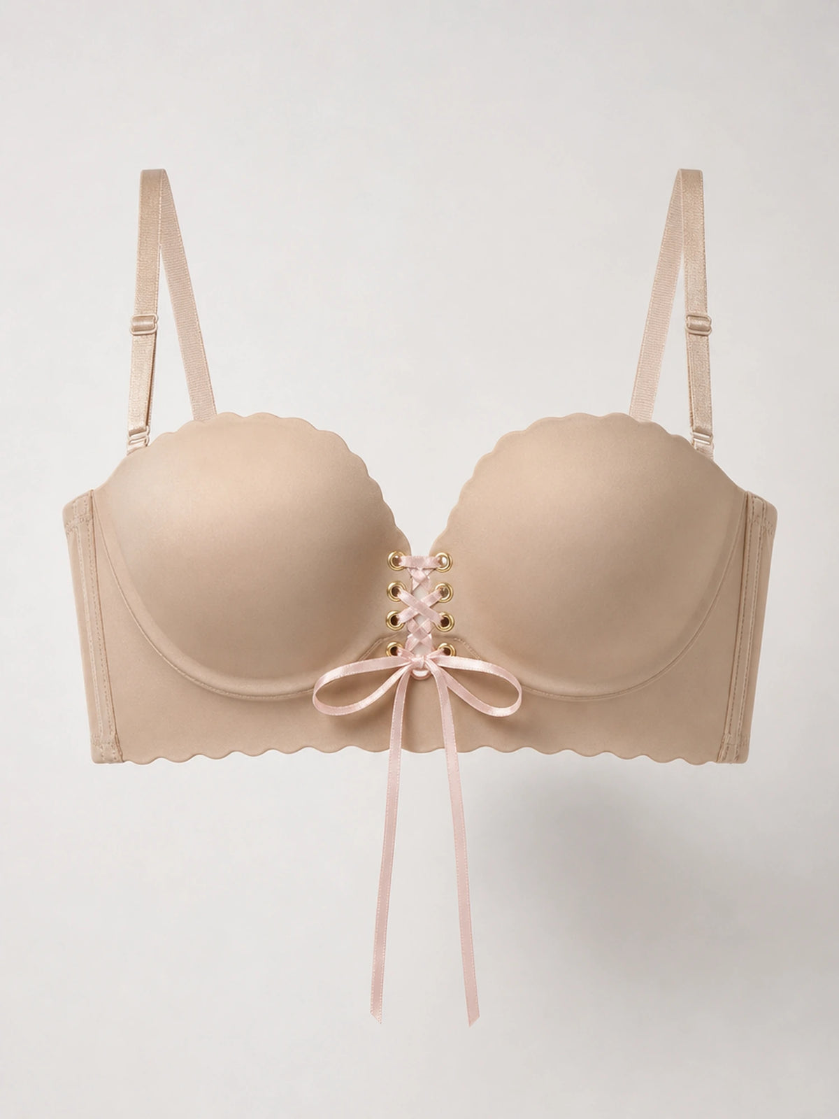 Trägerloser Push-up-BH mit Schnürung