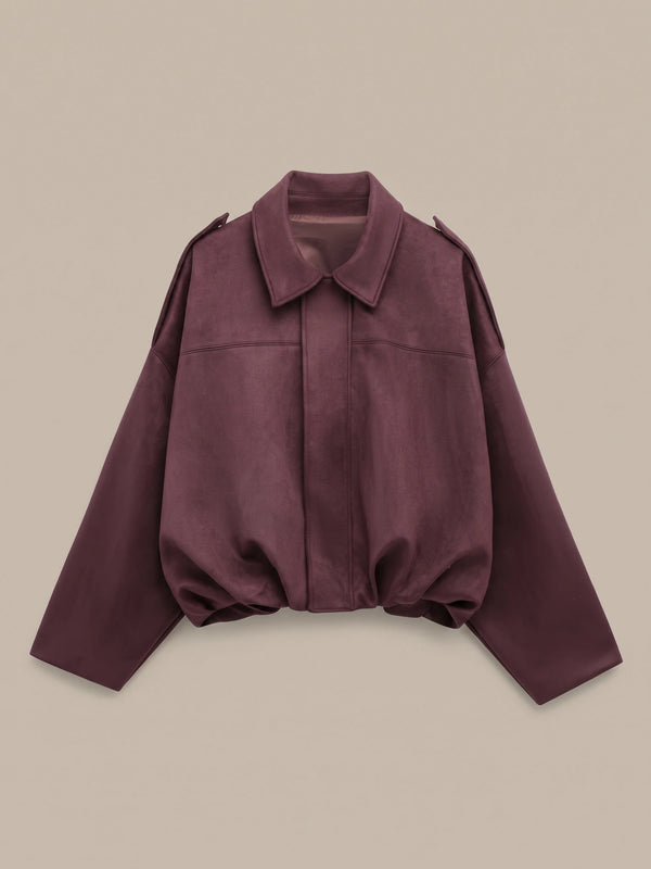 Bomberjacke in Burgundy, Vorderansicht
