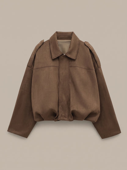 Bomberjacke in Chestnut, Vorderansicht