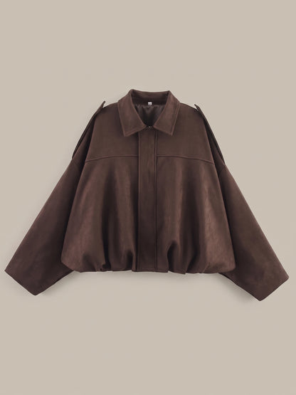 Bomberjacke in Dark Brown, Vorderansicht