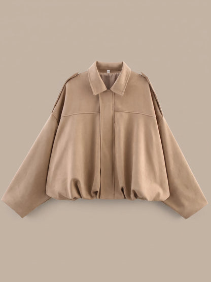 Bomberjacke in Camel, Vorderansicht
